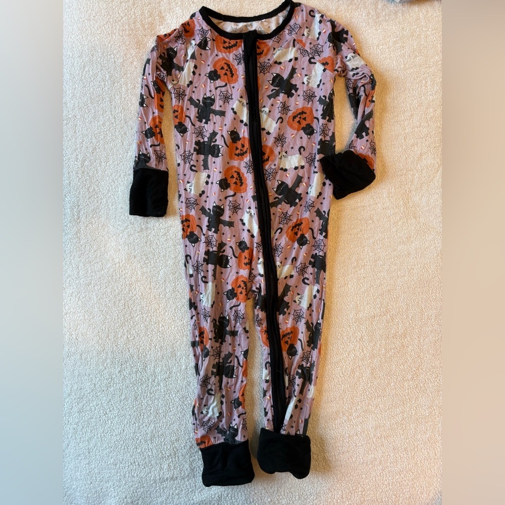 Bamboo Lightweight Halloween Print Pajamas, Sz 18-24 months